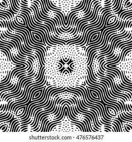 Engraving seamless pattern. The protective layer for banknotes, diplomas and certificates. Vector illustration