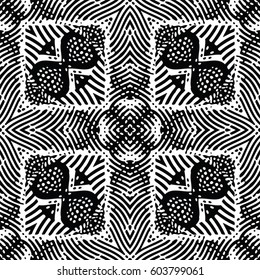 Engraving seamless pattern. The protective layer for banknotes, diplomas and certificates. Vector illustration