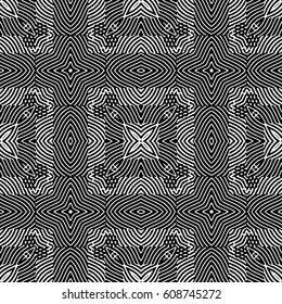 Engraving seamless pattern. The protective layer for banknotes, diplomas and certificates. Vector illustration