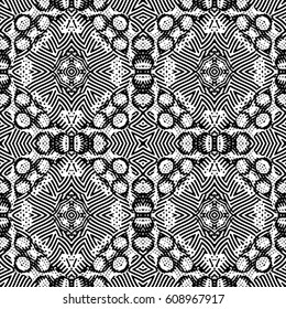 Engraving seamless pattern. The protective layer for banknotes, diplomas and certificates. Vector illustration