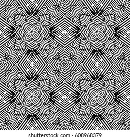 Engraving seamless pattern. The protective layer for banknotes, diplomas and certificates. Vector illustration