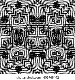 Engraving seamless pattern. The protective layer for banknotes, diplomas and certificates. Vector illustration