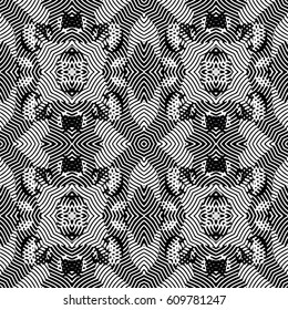 Engraving seamless pattern. The protective layer for banknotes, diplomas and certificates. Vector illustration