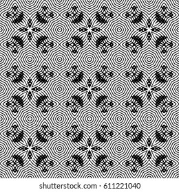 Engraving seamless pattern. The protective layer for banknotes, diplomas and certificates. Vector illustration