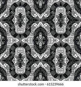 Engraving seamless pattern. The protective layer for banknotes, diplomas and certificates. Vector illustration