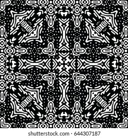Engraving seamless pattern. The protective layer for banknotes, diplomas and certificates. Vector illustration
