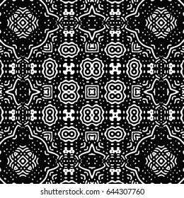 Engraving seamless pattern. The protective layer for banknotes, diplomas and certificates. Vector illustration