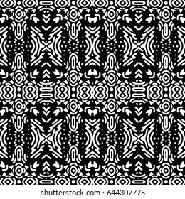 Engraving seamless pattern. The protective layer for banknotes, diplomas and certificates. Vector illustration