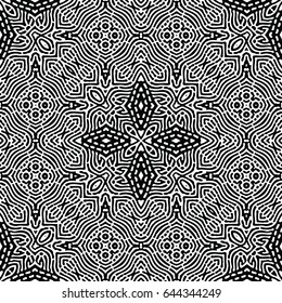 Engraving seamless pattern. The protective layer for banknotes, diplomas and certificates. Vector illustration