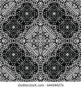 Engraving seamless pattern. The protective layer for banknotes, diplomas and certificates. Vector illustration