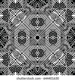 Engraving seamless pattern. The protective layer for banknotes, diplomas and certificates. Vector illustration