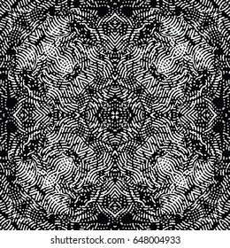 Engraving seamless pattern. The protective layer for banknotes, diplomas and certificates. Vector illustration