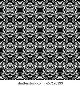 Engraving seamless pattern. The protective layer for banknotes, diplomas and certificates. Vector illustration