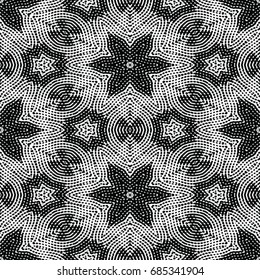 Engraving seamless pattern. The protective layer for banknotes, diplomas and certificates. Vector illustration
