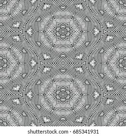 Engraving seamless pattern. The protective layer for banknotes, diplomas and certificates. Vector illustration