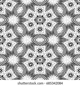 Engraving seamless pattern. The protective layer for banknotes, diplomas and certificates. Vector illustration