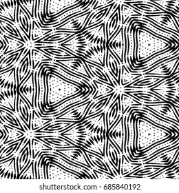 Engraving seamless pattern. The protective layer for banknotes, diplomas and certificates. Vector illustration