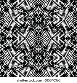Engraving seamless pattern. The protective layer for banknotes, diplomas and certificates. Vector illustration