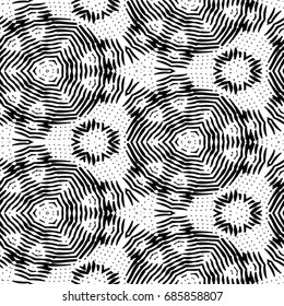Engraving seamless pattern. The protective layer for banknotes, diplomas and certificates. Vector illustration