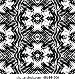 Engraving seamless pattern. The protective layer for banknotes, diplomas and certificates. Vector illustration