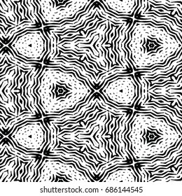 Engraving seamless pattern. The protective layer for banknotes, diplomas and certificates. Vector illustration
