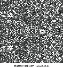 Engraving seamless pattern. The protective layer for banknotes, diplomas and certificates. Vector illustration