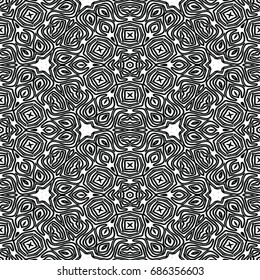 Engraving seamless pattern. The protective layer for banknotes, diplomas and certificates. Vector illustration