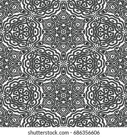Engraving seamless pattern. The protective layer for banknotes, diplomas and certificates. Vector illustration