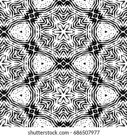 Engraving seamless pattern. The protective layer for banknotes, diplomas and certificates. Vector illustration