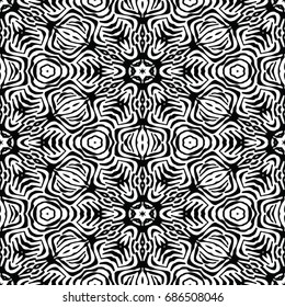 Engraving seamless pattern. The protective layer for banknotes, diplomas and certificates. Vector illustration