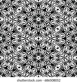 Engraving seamless pattern. The protective layer for banknotes, diplomas and certificates. Vector illustration