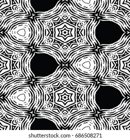 Engraving seamless pattern. The protective layer for banknotes, diplomas and certificates. Vector illustration