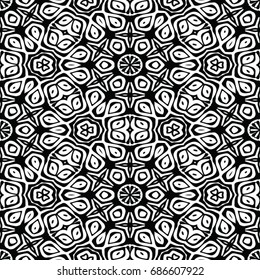 Engraving seamless pattern. The protective layer for banknotes, diplomas and certificates. Vector illustration
