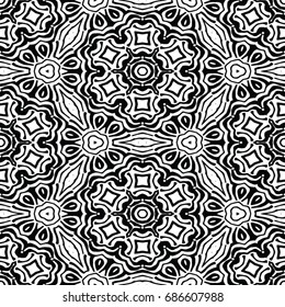 Engraving seamless pattern. The protective layer for banknotes, diplomas and certificates. Vector illustration