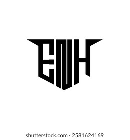 ENH letter logo design with white background in illustrator, vector logo modern alphabet font overlap style, calligraphy designs for logo, Poster, Invitation, etc.