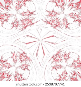 Enhance any space with this intricate red and white patterned background. Perfect for decorating your home or office with a touch of elegance and modern style.