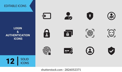 Enhance application security authentication protocols and secure login workflows effortlessly with this comprehensive user sign in and access icon collection