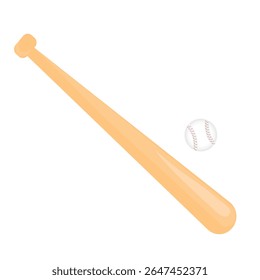 Enhance Design  Baseball Bat and ball Vector Illustration