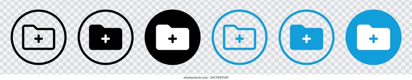 "Enhance file management with our Add New Folder Icon – A seamless symbol for saving and organizing files. Perfect for user-friendly interfaces."