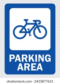 "Enhance foot bicycle parking with our Rectangle Blue Simple Parking Sign. Clear guidance for urban settings. Ideal for traffic visuals."