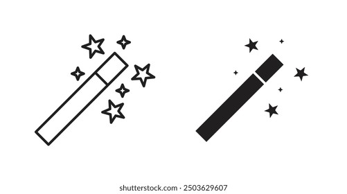 Enhance vector icon in solid and outline style
