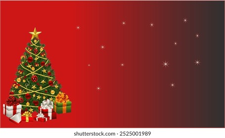 Enhance your background with our festive Christmas tree and delightful gifts! Bring holiday cheer to your screen with our vibrant decorations
