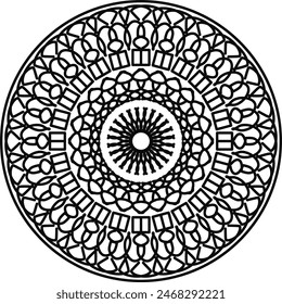 Enhance your brand with our stunning Mandala design template. This vector features intricate, calming patterns perfect for wellness, art, and spiritual businesses.