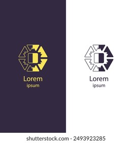 Enhance your brand with this high-quality, abstract rotating logo. This isolated vector design template serves as a creative symbol. Ideal for any business, it’s customizable and flat.