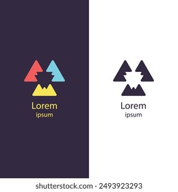 Enhance your brand with this high-quality, abstract rotating logo. This isolated vector design template serves as a creative symbol. Ideal for any business, it’s customizable and flat.