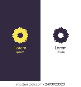Enhance your brand with this high-quality, abstract rotating logo. This isolated vector design template serves as a creative symbol. Ideal for any business, it’s customizable and flat.