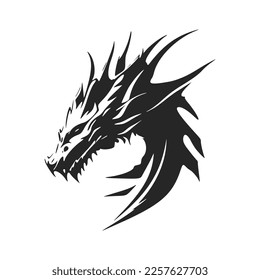 Enhance your business image with our black and white, stylish dragon logo.