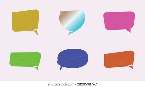 Enhance your creative design projects with this colorful collection of textured speech bubbles! Featuring vibrant gradients, patterns, and geometric callout shapes, these vectors are perfect for comic strips, social media graphics, chat UI UX designs, promotional banners, and stickers.

#SpeechBubbles #VectorDesign #GraphicAssets #ComicCallouts #DialogueBoxes #ChatUI #CreativeGraphics #DesignElements #VectorGraphics #Illustration