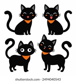 Enhance your creative projects with our "Adorable Cat Clip art Set with Various Poses and Emotions." This charming collection features cute cat illustrations in different poses and emotions.