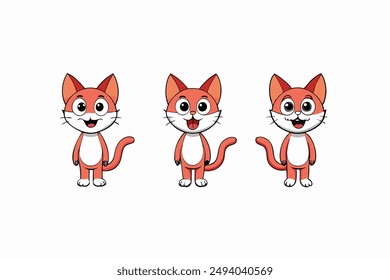 Enhance your creative projects with our "Adorable Cat Clip art Set with Various Poses and Emotions." This charming collection features cute cat illustrations in different poses and emotions.